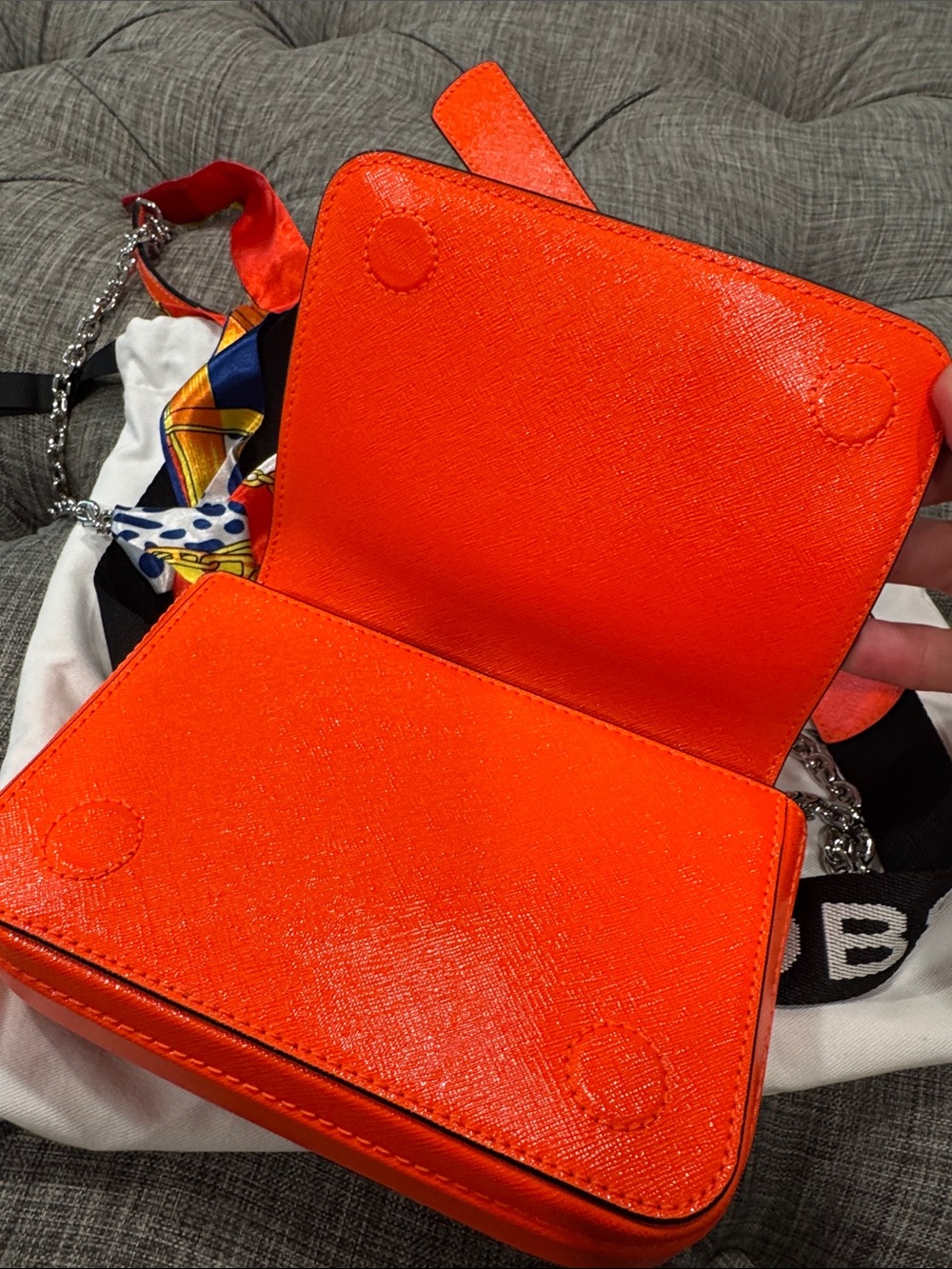 Marc Jacobs Bag Snapshot Small Crossbody Fanny Pack Belt Bag Orange Logo Strap - Picture 10 of 17